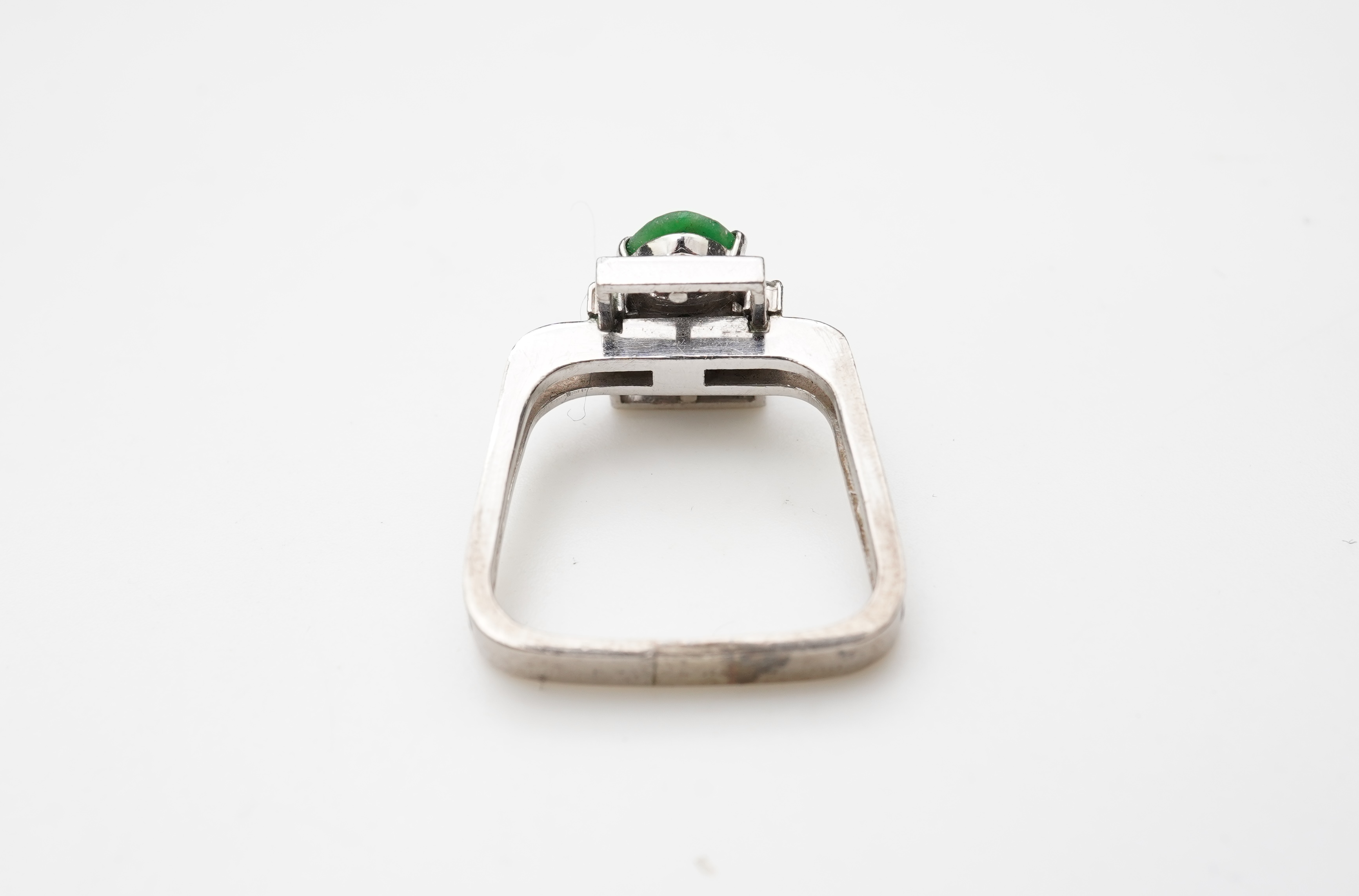 A jadeite bracelet and ring